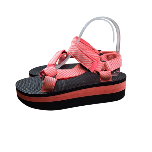 Teva Coral Candy Striped Flatform Sandals - Picture 1 of 10